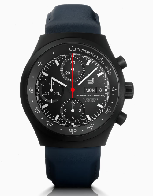 Review Porsche Design Chronograph 1 – All Black Numbered Edition with leather strap WAP07105526LBB watch Price